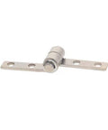 Friction Hinge Right Silver Tone Iron Nickel Plated Torque Type Positioning Hinge 0.1Nm For Cabinets Lids And Small Doors 48x18x1.5mm