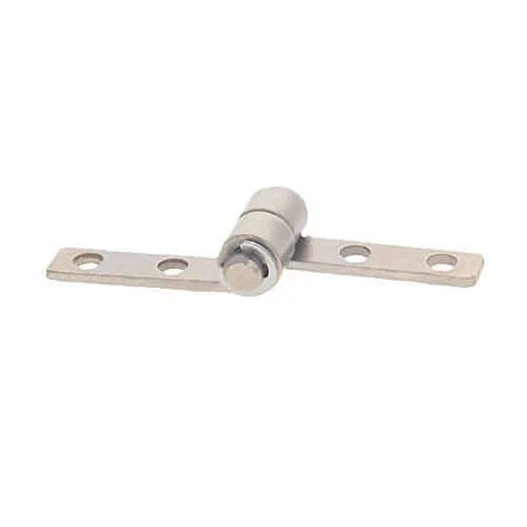 Friction Hinge Right Silver Tone Iron Nickel Plated Torque Type Positioning Hinge 0.1Nm For Cabinets Lids And Small Doors 48x18x1.5mm