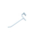 Square Profile Metal Grid Hook For Retail Displays, Secure Mount Hanger for Lightweight Merchandise on Grid Shelving, white hook