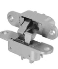 Concealed Zinc Alloy Cross Door Hinge Set, 180 Degree Invisible Hinge For Furniture Cabinets And Closets, Quiet And Built Tough, Fits Wood Or Metal Doors, 1 Set
