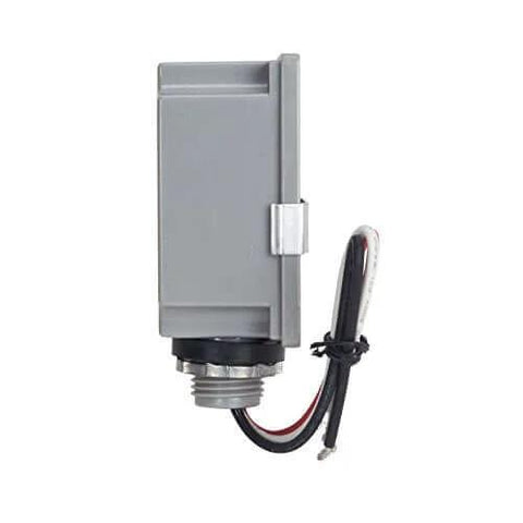 Side view of Outdoor 120V Stem Mount Photocontrol With Light Adjustment Bar For Dusk To Dawn Lighting, compatible with LED fixtures