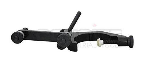 Universal indicator holder, black metal, for 0.03'' × 0.0005'' dial test indicators, side view