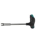 Close-up of Tough T Handle Hex Socket Wrench Set with magnetic head and ergonomic rubber grip for easy use.