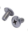 Four stainless 1/4-20 x 1/2 in UNC full-thread truss head Phillips machine screws