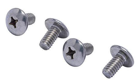Four stainless 1/4-20 x 1/2 in UNC full-thread truss head Phillips machine screws