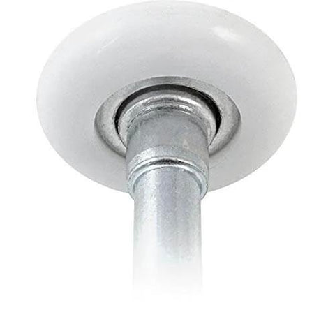 Close-up of Two Pack 2 Inch Nylon Garage Door Rollers with 11 Ball Bearings and 6.2 Inch Stem for 2 Inch Tracks Quiet and Top Notch