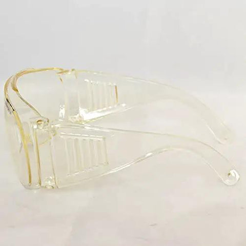 Heavy Duty Co2 Laser Safety Goggles With 10600nm Wavelength And Od5 Plus Optics featuring clear polycarbonate lenses, side view.