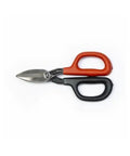 Seven Inch Straight Pattern Tin Snips Featuring Hella Sharp Hand Edged Blades For Slick Sheet Metal Cutting And Real Smooth Action For Zero Drama Heating Ventilation Air Conditioning Plumbing Work With Tough Aluminum Handles.