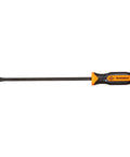 Dominator Pro 3 Piece Pry Bar Set With 12 Inch, 17 Inch And 25 Inch Curved Pry Bars In Orange, Ergonomic Handle, single bar horizontal view