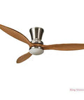The Real Deal Industrial Wooden Ceiling Fan With Integrated Lights In A Stunning Silver Finish Brings Rustic Charm And Smooth Airflow To Your Kitchen Or Living Space With Style - ceiling fan with three wood blades and integrated light.