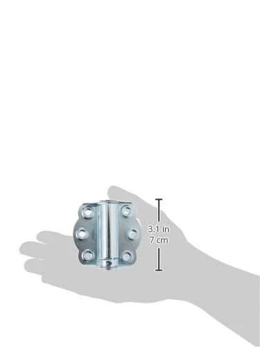 Adjustable Self-Closing Door Hinges for Storm and Screen Doors 2-3/4 Inch Zinc Plated V650ZP displayed in hand for size