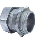 Premium 3/4 Inch EMT Compression Connector Featuring Concrete Tight Seal For Electrical Conduit Fitting- close-up view.
