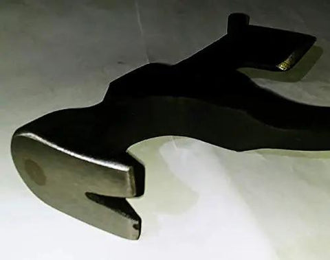 Heavy Duty Magnetic Roofing Hatchet Hammer With Killer Magnet And Rock Solid All Steel Build Perfect For Pros Slapping Shingles And Yanking Nails With Ease showing the claw head and steel grip.