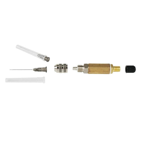 NICECNC nitrogen needle kit with brass main body and needle head replacement, exploded view