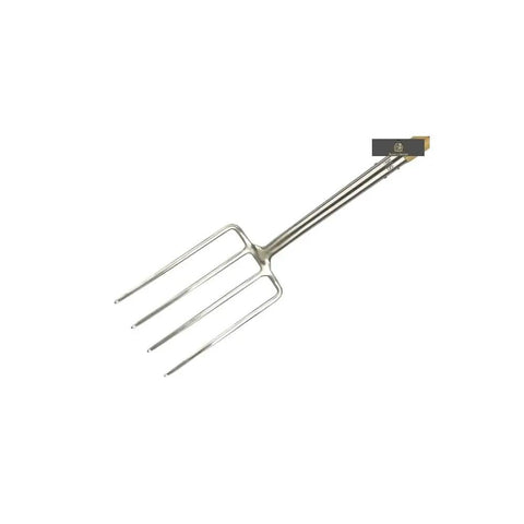 Stainless Steel Digging Fork With Ash Wood Handle, Y Shaped Garden Tool For Heavy Duty Digging, Extended Shank For Strength, and Smooth Rivets
