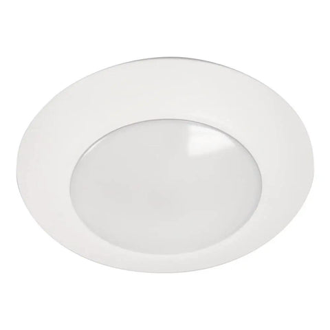 6 Inch Recessed LED Disc Ceiling And Wall Light Surface Mount Warm White 3000K Slim Low Profile White Finish