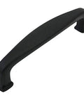 Flat Black Modern Cabinet Handle Pull 25 Pack With 3 Inch Hole Centers, 3-1/2 Inch Overall Length, 1/2 Inch Width, side view