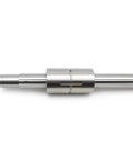 Ball Spline Nut LT 13 LT13UU for high precision linear motion, shown on a steel shaft, highlighting smooth rotation and compact design.