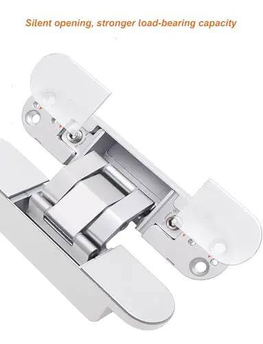 Hidden Door Hinges For Concealed Doors, Invisible, Heavy Duty 3D Adjustable, Zinc Alloy, Silent Operation close-up