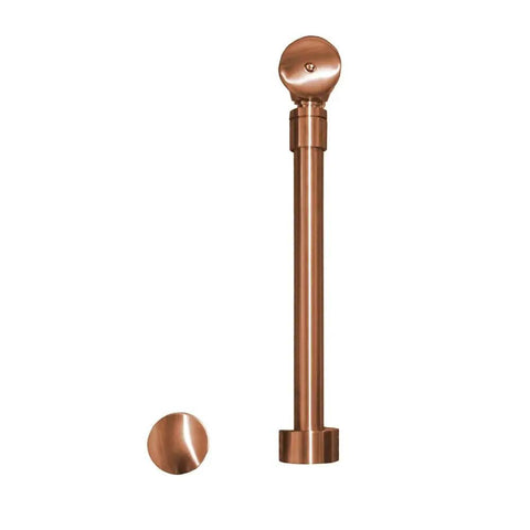 Slick Matte Black Push To Seal Bath Waste And Overflow Cover With Tight Sealing Pop Up Drain Valve For Hassle Free Plumbing Setup And Zero Drip Odor Elimination, copper finish for stylish bathrooms.