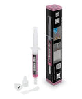 ERRECOM Extreme Ultra A/C leak-stop syringe with pink label, 0.2 fl oz cartridge, includes 1/4 and 5/16 SAE adapters.