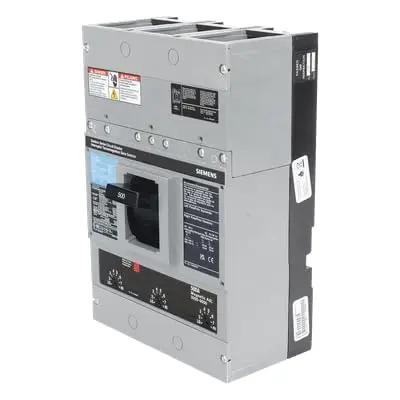 Solid As A Rock Three Pole Circuit Breaker With 500 Amp At 600 Volt Rating And 25 Kiloamp Interrupt Capacity for Commercial Panel.