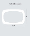 Do It Yourself AC Vent Hose Adapter Plate For Windows And Sliding Doors showing dimensions of 13.5 x 9 inches, universal fit