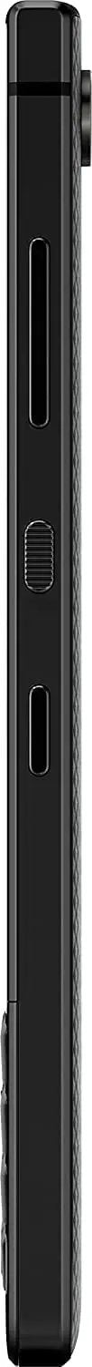 Side view of Unlocked Android Phone With Physical Keyboard And Speed Switch Smooth Flick Typing Sleek Silver Aluminum Build.