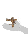 Two Pack Half Inch BRS Sprinkler Head Connection Fitting tailored for impact heads, measures 4 inches, in gold, features anti backsplash valve.