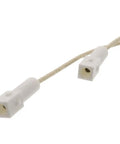 Close-up of DG94-01012A Oven Igniter Replacement for Samsung Ovens with white connectors and braided cable