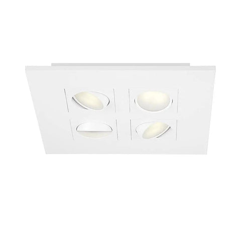 9.2W White Integrated LED Flush Mount Ceiling Light, Ultra Efficient, Modern Flat Fixture, Energy Saving Bright White Glow