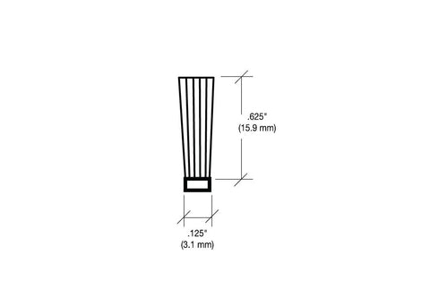 Vanguard Security Astragal Replacement Pile Weatherstrip 0.625 Inch Backing Strip For Doors Durable Polypropylene 100 Ft Roll W562C Compatible Long Lasting Door Sealing Solution