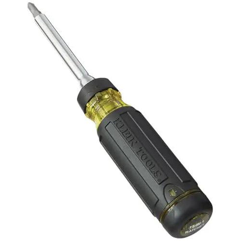 Ratcheting Multi-Bit Screwdriver 15-In-1 With Phillips Slotted Square Torx And Combo Bits Plus One Quarter Inch Nut Driver