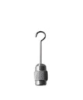Beefy Heavy Duty Stainless Steel Hook Clamp For Push And Pull Force Gauges With 50-500N Load Capacity, 34g Weight, Polished Surface, Built For Tough Tensile Testing Of Plastics, Rubber, And Fabrics hook clamp front view