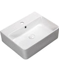 USZWBY Vessel Sinks Bathroom Vessel Sink Square Art Basin Ceramic Vessel Sink Hotel Countertop Basin Home Ceramic Wash Basin Bathroom Bowl Sink, top view.