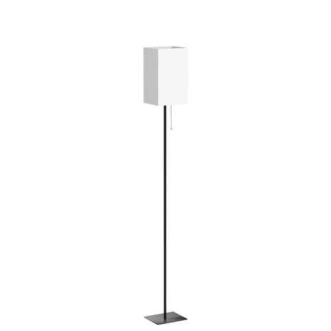 Dope Modern Floor Lamp With Linen Shade, Black Corner Standing Lamp For Living Room, Bedroom, Office Or Kids Room