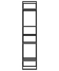 Four Tier Gray Bookcase Made From Engineered Wood Built To Last Heavy Duty Shelving Unit With Four Large Shelves Industrial Style