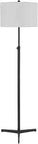 56 Inch Adjustable Tripod Iron Floor Lamp With Slim Steel Body Heavy Gauge Build Modern Industrial Vibe Reading Light For Living Room