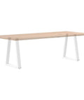 V Shaped Table Legs Set Of 2 White Powder Coated Steel Heavy Duty 72 To 73.3 Cm For Dining Tables And Desks With Leveling Feet