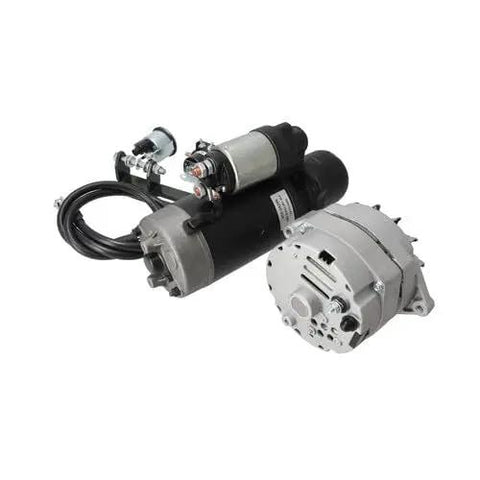 Straight Up 24V To 12V Electrical Conversion Kit For John Deere 3010 3020 4010 4020 Tractors with starter solenoid and alternator.
