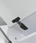 Soft Close Concealed Cabinet Door Hinges With Buffer Damper, Two-Stage Silent Damping For Kitchen Cabinets, mounted on white cabinet