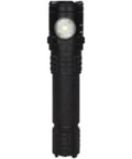 USB 578XL Dual Light Tactical Flashlight Delivers 900 Lumens, Rechargeable USB Battery Included, black cylindrical design