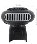 Rock Solid 170W Portable Space Heater With Smart Thermostat side view showing compact design and dimensions for quick spot warmth.