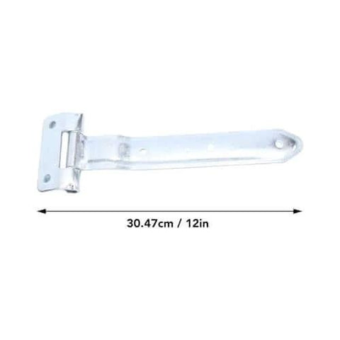 12 Inch Metal Offset Bent Strap Trailer Door Hinge For Side Doors And RVs Universal Fit