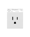 Slick 15 Amp Single Decora Outlet Featuring Tamper Resistant Shutters And Included Wall Plate For No Fuss Wiring And Fresh Home Upgrades 10 Pack White, shown in white color.