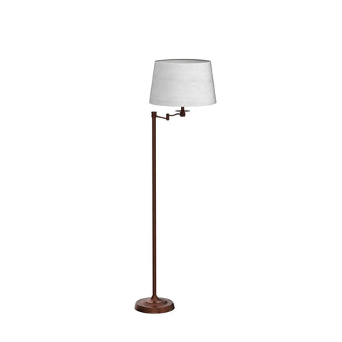 Caden LED Floor Lamp With Swing Arm Tall Bronze Standing Light For Living Room Office Or Bedroom Reading Classic Industrial Design