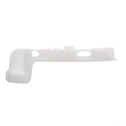 Left Front Bumper Side Retainer Bracket For 2012 Through 2019 Vehicles OEM Part 1607398380 FL Direct Fit ABS Construction For Long Lasting Durability And Precise Alignment Easy Install Restores Front End Structure, white ABS bracket side view
