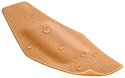 Waterproof Cushioned Foam Bandages, Assorted Sizes, 20 Count, Adhesive for Cuts, water droplets on breathable surface