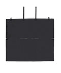 Back view of Waterproof Dog Car Seat Cover For Back Seat 56 By 47 Inches showing secure headrest loops and seat anchors, black.