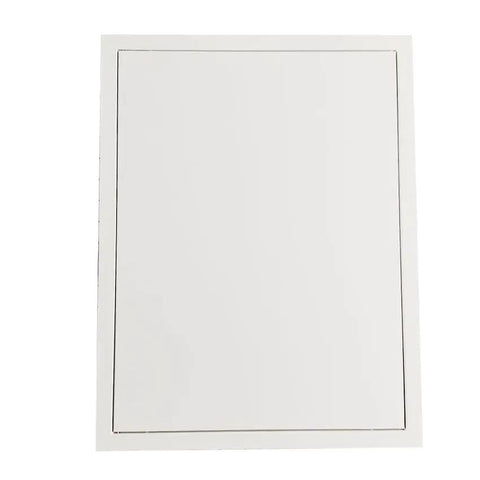 Heavy Duty Metal Access Panel 18 X 24 Inch Spring Loaded Drywall Cover Touch Latch No Key Needed flat white steel plate.